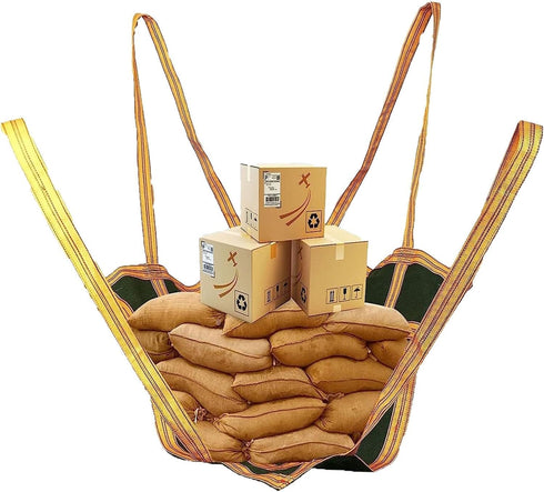 Cargo Lifting Pad Net, Heavy Duty Safety Lifting Cargo Net for Construction Rigging and Towing