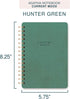 Orange Circle Studio Agatha Notebook, Current Mood, 5.75" x 8.25", 208 Lined Pages, Hunter Green