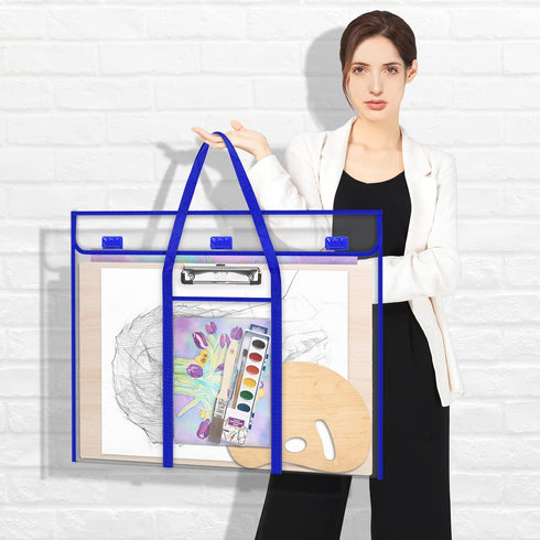 Large Bulletin Board Poster Storage Bag, 30" x 24" Organizer for Art Storage, Classroom Organization for Teachers