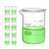 10pcs Heavy Duty Glass Beakers, 250ml (8.5oz), Borosilicate 3.3 Glass with Double Scaled Graduation