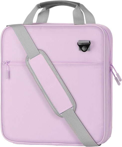 MoKo 2 Inch Zipper Binder with 500 Sheets Capacity, Multi-Pocket Organizer for Middle School, Purple & Gray