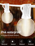 25FT G40 25 Bulbs Frosted White Lights Globe Outdoor String Lights Patio Lights with Frosted White Globe - White Wire