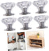 6pcs TEHAUX Mini Drawer Knobs Crystal Decorative Handles for Bedside Cabinets Jewelry Boxes and Furniture Replacement