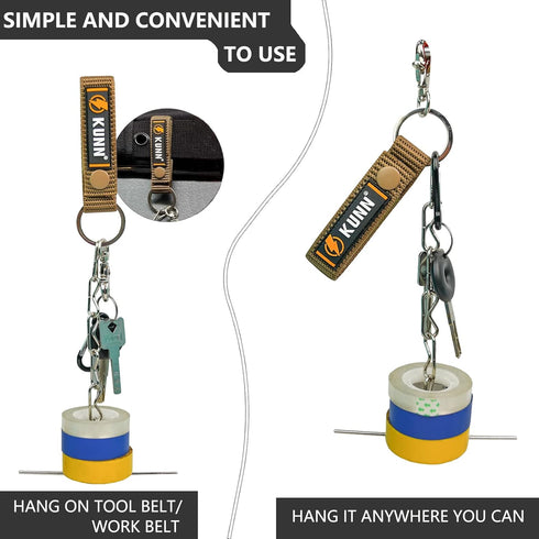 KUNN Electrical Tape Holder - Dual-Use Tape Thong, Enhanced Fast Tape Holder Chain for Tool Belt