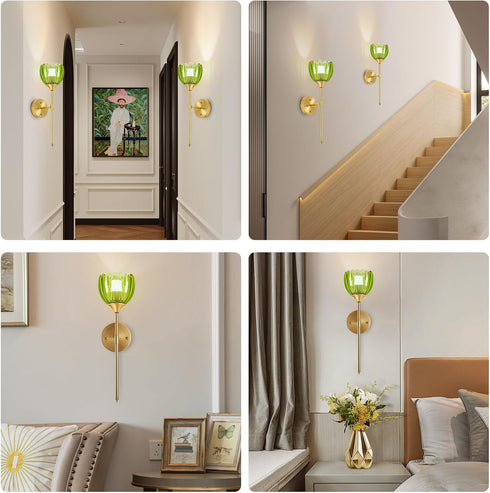 SoodMi Set 2, 5000mAh Dimmable Bulbs Remote,15 Battery Operated Wall Sconce of Rechargeable Wireless Wall Sconce Lights