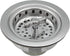 Spin and Seal Kitchen Basket Strainer, Solid Stainless Steel, Fits 3-1/2"-4" Universal Fit