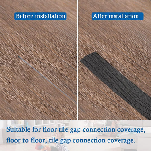 Floor Transition Strip, Self Adhesive Flooring Cover Strips, 2" Wide Vinyl Floor Flat Divider Strip Dark Gray (5cm,