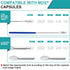 8 Piece Capsule Filling Machine Kits for Empty Pill Capsules, Home & Lab Supplies - Micro Tiny Spoon Spatula, Lab Scoop