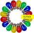 Jslinter Colored String LED Light Bulbs - 1 watt Plastic Outdoor Indoor S14 Bulbs for Christmas String Light Replacement - Shatterproof - E26 Base - 16Pack - Red/Blue/Yellow/Green by Jslinter