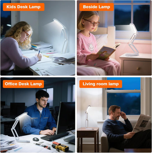 Frog department store 3 180 Foldable LED Desk Lamp, Rechargeable Battery Operated Portable Light with Brightness