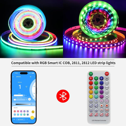 SP611E,for WS2811 WS2812 SM16703 DC5V-24V PAUTIX Bluetooth Music Pixel LED Smart Controller Addressable Dream Color LED