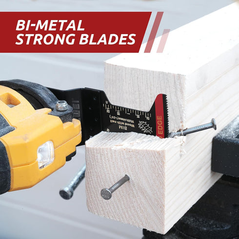 10 Pcs Bi-Metal Oscillating Tool Blades, 1-3/4" Curved Edge for Soft Metal, Hard Wood, Plastic