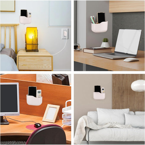 Tecbeauty 2 Pack Adhesive Remote Control Holder, Wall Mount Universal TV Remote Organizer for Home Office
