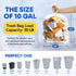 7-10 6 24x23 Pack 1000 PLASTIC PRINCE Gallon Trash Bags, Small Office Trash Bags, Micron Waste Basket Clear Garbage