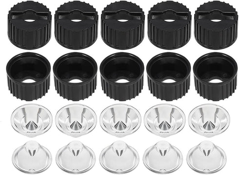 uxcell 10 pcs LED Lens 5 Degree with Black Holder for 1W 3W High Power LED Light
