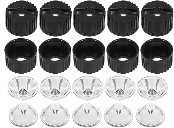 uxcell 10 pcs LED Lens 5 Degree with Black Holder for 1W 3W High Power LED Light