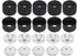 uxcell 10 pcs LED Lens 5 Degree with Black Holder for 1W 3W High Power LED Light