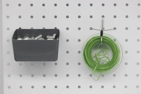 114 Pcs Pegboard Hooks Assortment with Metal Hooks, Bins, and Peg Locks for Organizing Storage System Tools
