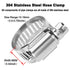 Da by 3 pcs 3/8"(10mm) Barb Splicer Mender Hose Brass Fitting with 6 pcs Stainless Steel Pipe Clamps