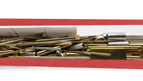 K&S 3408 Metal Cut-Offs - Assortment of Brass, Copper, Aluminum, & Stainless Steel, Made in The USA