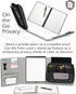 Folio Cover Compatible with Rocketbook Spiral Notebook, Large Capacity Removable Zipper Storage Pouch, Gray, Letter Size