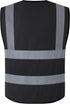 Reflective Safety Vest for Men Women - 8 Pockets and Zipper High Visibility Mesh Construction Work Vest (KZ170-Black,
