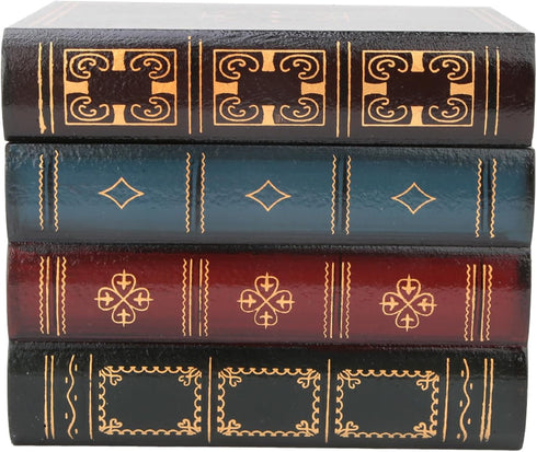 Decor(#2) Book Safe, European Style Decorative Fake Book, Hollowed Out Decorative Faux Books, Compartment Box