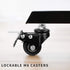 M8 Set 4, 1.5 inch PT-ST-015C VIVO Threaded Locking Caster Wheels, of Swivel, Rubber Base, Brake, Replacement Wheels