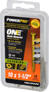 Power Pro Premium One Multi-Material Flat Head Screws, Epoxy Coated Steel, Fasten in Wood, Metal, Concrete, Drywall and Plastic, Bronze, #10 x 1-½ inches, Box of 15 Screws by Power Pro