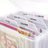Greeting Card Storage & Organizer Box - 6 Colorful Removable Dividers for Holiday, Birthday, Get Well Cards, Crafts