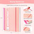 Yoment Hardcover Spiral Notebook, 300 Pages, College Ruled, 7" X 10", Large Spiral Lined Journals for Work, Pink