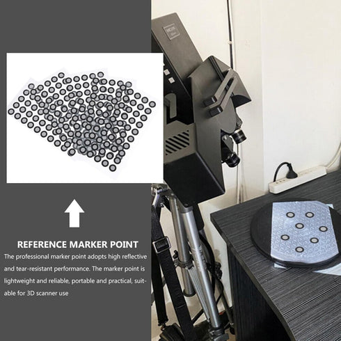 3D Scanning Dots, Tracking Markers for 3D Scanning, High Reflective Dots Compatible with Einscan Creality Revopoint
