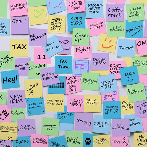 MyLifeUNIT Sticky Notes 3x3, Bulk Pack of 54 Note Pads, 5400 Sheets for Daily Reminders