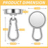 FINDMAG 100LBS Strong Magnetic Hooks, Neodymium Magnet Hooks for Hanging, Heavy Duty, 4 Pack