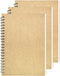 DSTELIN Blank Spiral Notebook, 3-Pack, Soft Cover Sketch Book, 100 Pages, 7.5 inch x 5.1 inch