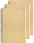 DSTELIN Blank Spiral Notebook, 3-Pack, Soft Cover Sketch Book, 100 Pages, 7.5 inch x 5.1 inch