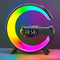 LED Wireless Charger Lamp with Bluetooth Speaker, Intelligent Color Changing Table Lamp,