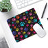Mouse Pad and Coasters Set - Multicolor Dog Paws Mouse Pad, Non-Slip Rubber Base for Office