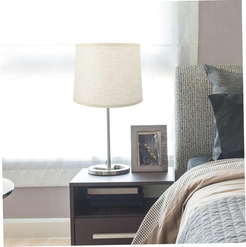 Linen Table Lamp Shade with Iron Frame - Decorative Home Lighting