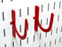 Wall Control 3in Reach U-Hook Accessory, “U” Shaped Slotted Metal Pegboard Hook - Red