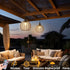 TWINKVILLA Bulb Ball-G50-2PK) Hanging Pendant Lights, Battery Operated Outdoor Chandelier with Warm White LED for Patio