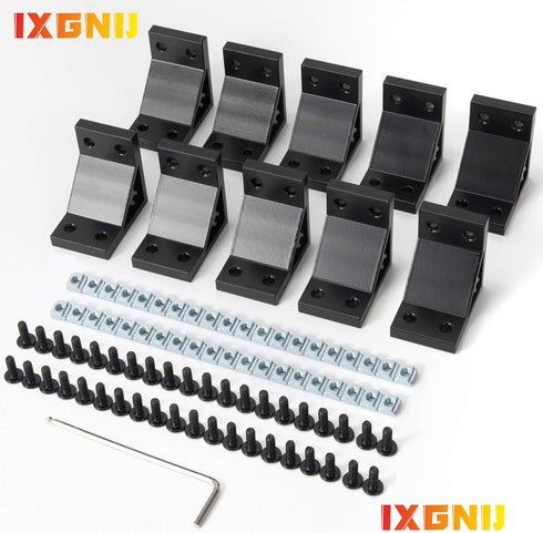 10Set 2040 Corner Bracket Connector for 2040 Aluminum Extrusion Accessories, Black