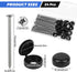 Pinsit 24 Set 3Inch Shutter Screws and Caps, Shutter Screws with Caps, Fasteners with Plastic Black Snap Cap Snap