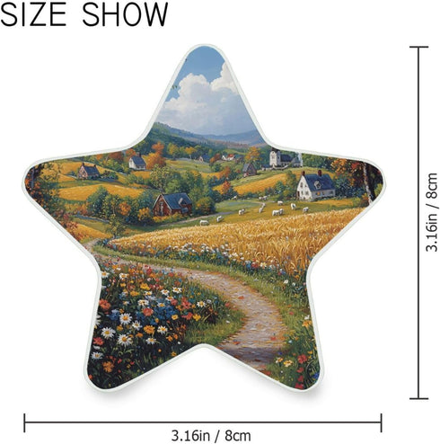 Countryside ALAZA Scene Blossom Star Shaped LED Night Light Dusk to Dawn Sensor Plug in Night Home Decor Desk Lamp