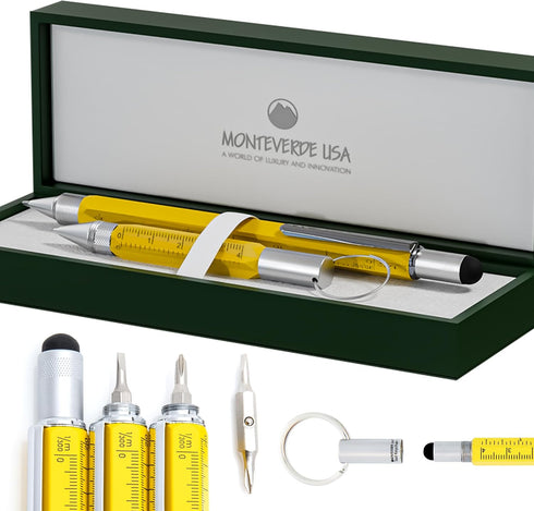 Monteverde One Touch Tool Set Ballpoint Pen with Stylus Yellow + Tool