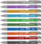 Inspirational Ballpoint Pens, Employee Appreciation Gifts, Bulk Motivational Quote Pens with Coated Metal, 10 Colors