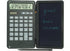 Basic Calculator with LCD Writing Tablet, 12 Digits Display, Portable Solar Powered, Black