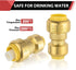 (Pack of 2) EFIED Push Fit Reducing Coupling 1/2" x 3/8", Push-to-Connect Plumbing Fitting with 2 Disconnect Clips