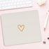 Seorsok Square Aesthetic Cute Heart Mouse Pad,Office Home Personalized Mouse Mat Design,Waterproof Funny Mousepad,Non-Slip Rubber Base Computer Mouse Pads for Wireless Mouse,Beige by Seorsok