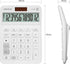 UNIONE Big Size Calculator, Bright LCD, Dual Power Handheld Desktop for Business, Office, High School (White)